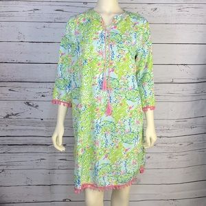 Royal Standard Swim Cover-Up / Dress Size Small/Medium Lilly-like Pink Pom-poms
